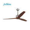 Decorative smart reversible remote control custom kdk vietnam 3 solid wood wooden blade ceiling fan modern