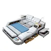 Smart massage tatami bed modern minimalist master bedroom wedding bed