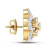 Fancy Real Diamond Ear Studs For Women 2.83 grams 18k Gold