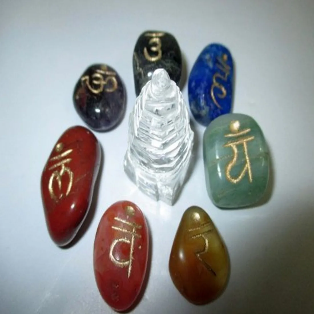 Jet Reiki Wish Box Tumbled Chakra  Stones Crystal Shree Yantra Free Booklet 