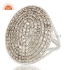 Designer Solid White Gold Engagement Ring Supplier Pave Set Diamond Wedding Ring Jewelry Manufacturer