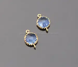 Jewelry Supplies, Gold Plated Hydro Iolite Link Connector