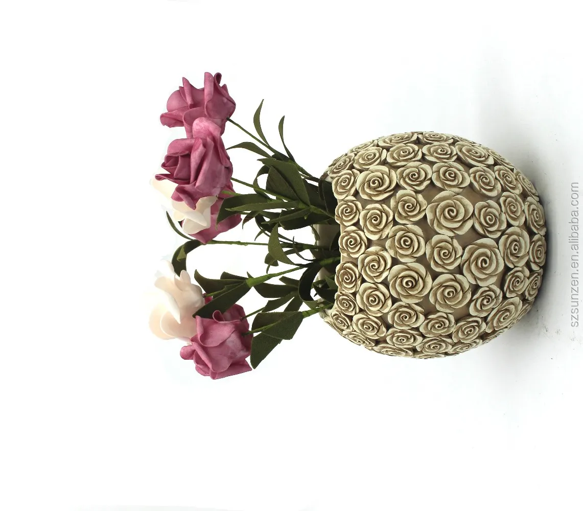 Polyresin Resin Flower Vase Home Decor Pieces Buy Resin Vase,Flower