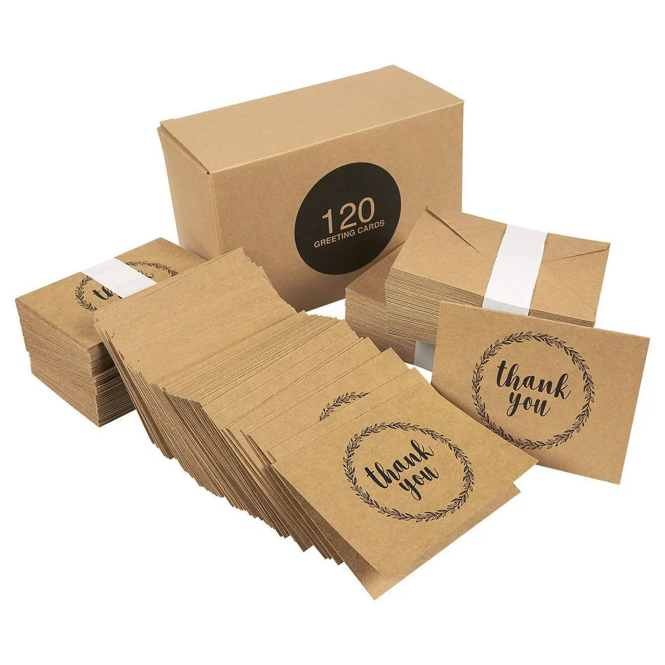 Buy Thank You Cards - 120-Pack All Occasion Kraft Paper Thank You Notes Design, Includes