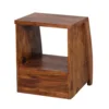 Imperial Solid Wood Honey Oak & Walnut Finish Slant with Drawer Bedside Table