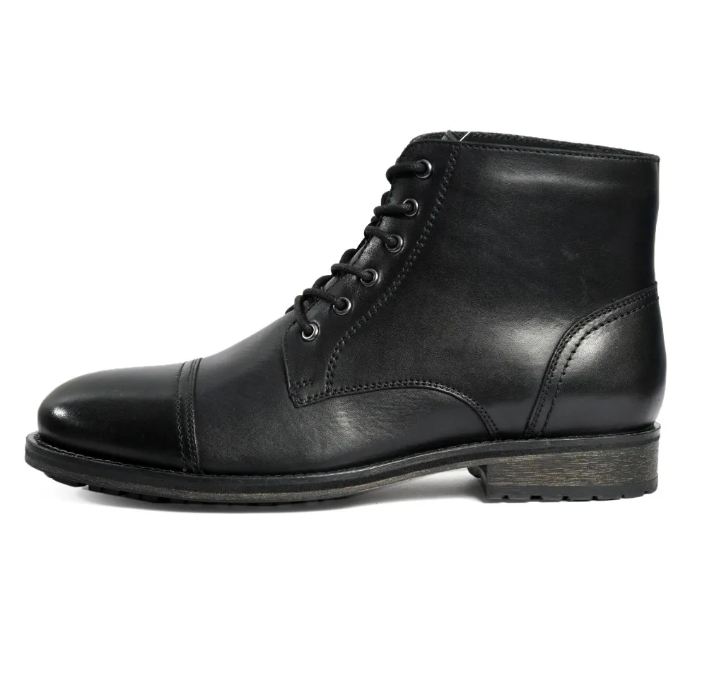 mens black leather lace up boots