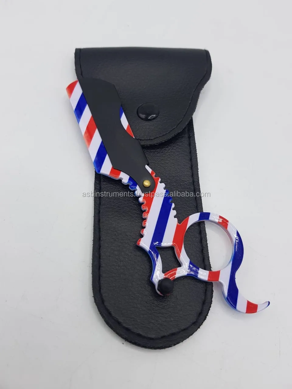 Barber Pole Paper Coated Straight Razor With Changeable Blade Buy