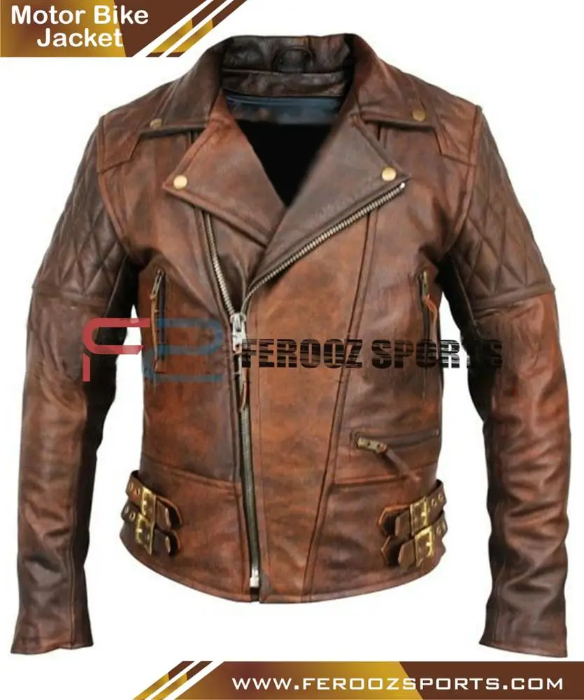 Leather Jacket High Quality Zips Inside High Quality Winter Motorbike