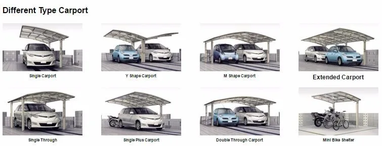 Lanyu Cheap Metal Curved Roof Carport With Storage Shed Attached