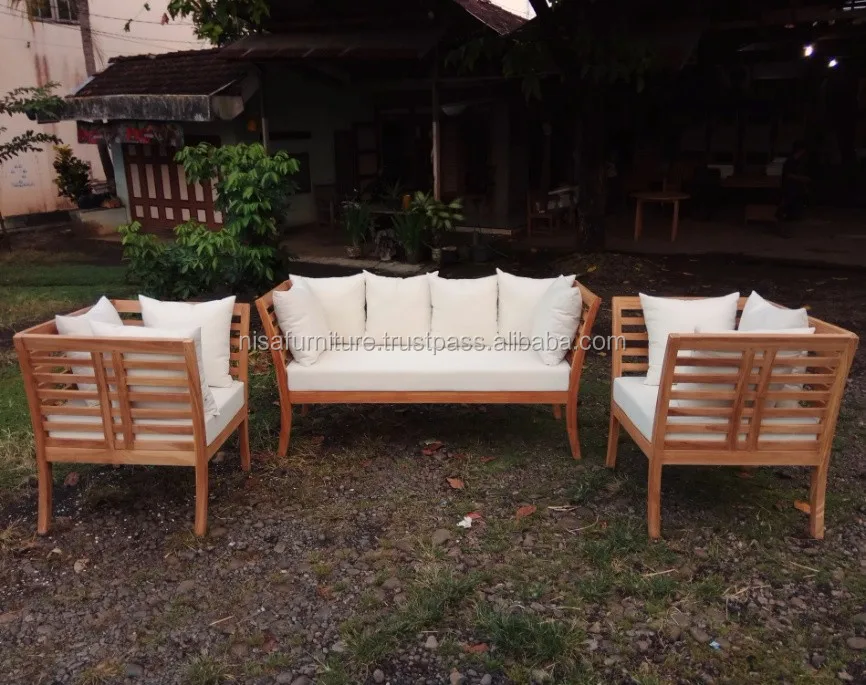 Modern Design Teak Wood Garden Outdoor Sofa Set Otherhomefurniture