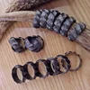 Men's Rock-Style Acid Finish Custom Made Damascus Steel Ring(ZR514)