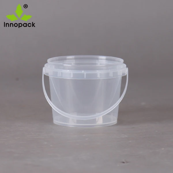 White / Clear 500ml Plastic Honey Tub / Bucket,Cookie Bucket,Ice Cream ...