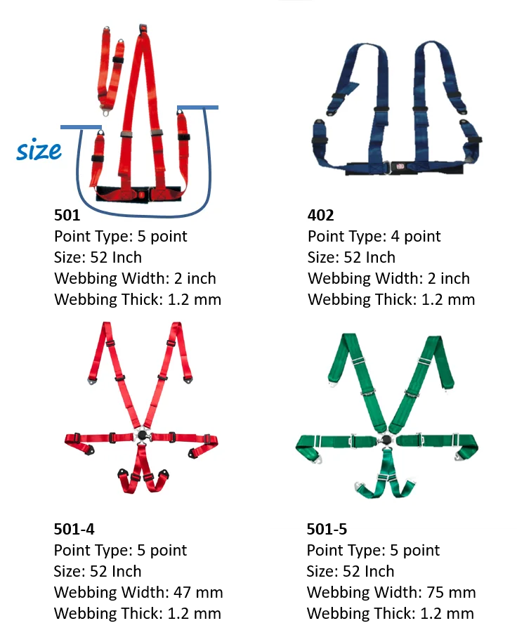 best custom car safety 4 point racing seat belt