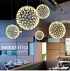 Modern and simple fashion personality Sparkling ball pendant lamps classic round 18 light LED lamp beads art chandeliers