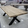 Euro style reclaimed wood handcrafted trestle Dining Table Oak