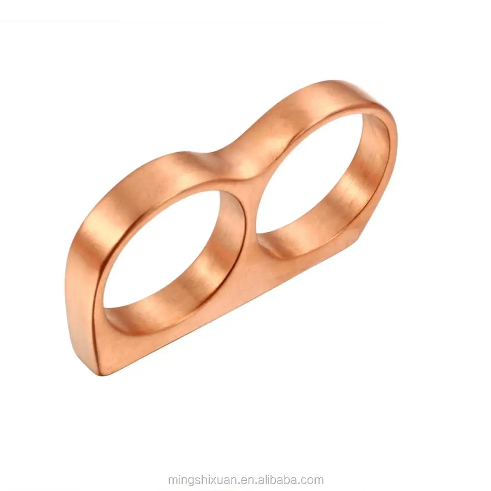 Custom Jewelry Order Solid Stainless Steel 18k Gold 2 Finger Double Ring Bar Ring Heavy Men Women Unisex Buy Double Ring Bar Ring Custom Men Ring Vitaly Ring Product On Alibaba Com