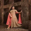 Women's Colorful Indian Designer Net Embroidery work With Diamond Stone anarkali style Floor Touch Salwar suit With Dupatta