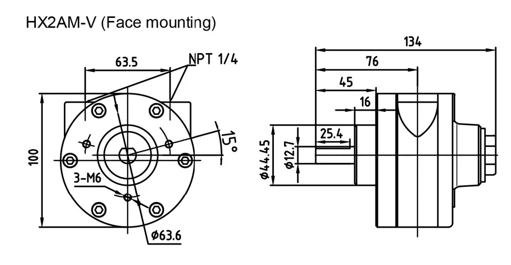 High Speed Air Motor, 2AM-V, 0.93hp - detail 4