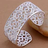 Fine Jewelry 14 Kt Solid White Gold Cuff Women'S Wrist Bracelet Bangle Handmade 60 Grams