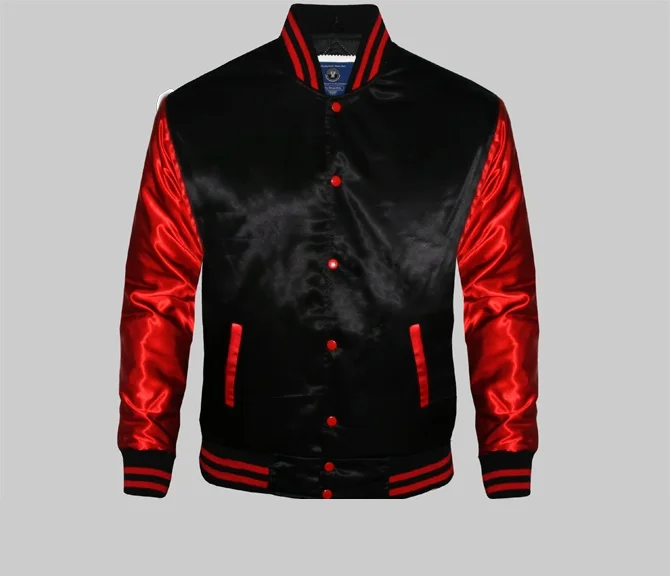2021 Low Price Adults Silk Satin Varsity Jacket Fleece Varsity Jacket