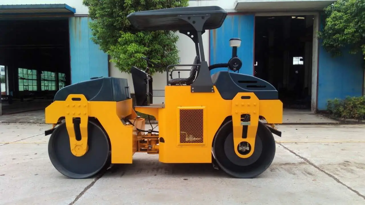 Canmax machinery DR06 double drum soil road roller for sale