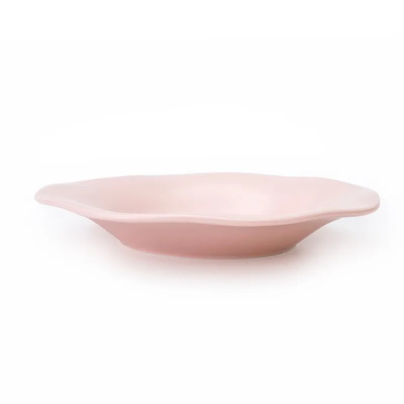 product-Ceramic China Porcelain Colore Catering Hotel Lotus Shaped Soup Plate, Porcelain Dinner Plat