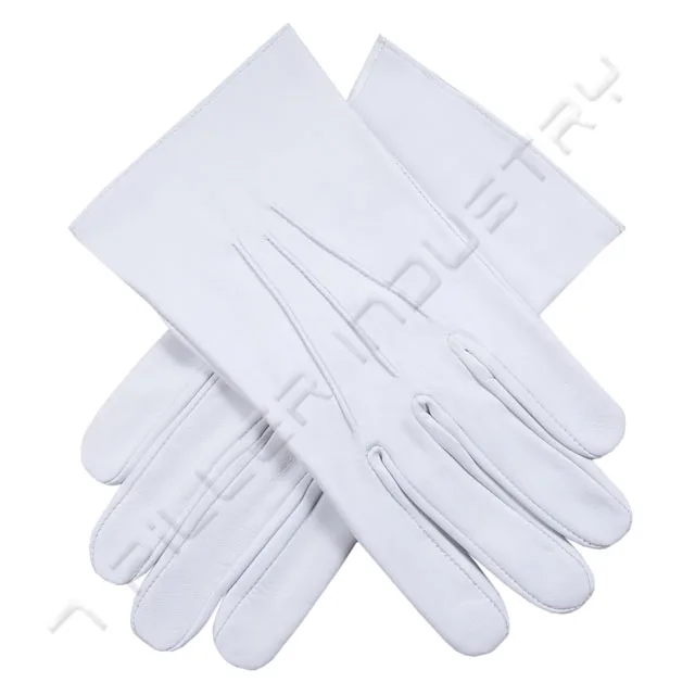 white leather gloves mens