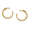 925 Sterling Silver Brass Yellow Gold Plated Bali Style Hoop Earring Push Back Closure Boho Handmade Unique Modern Fine Jewelry