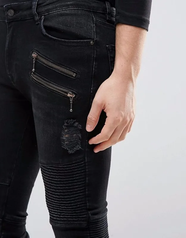 scratch black jeans