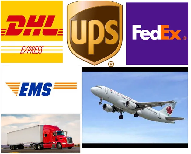 by sea, by air or by epress delivery (dhl /ups/ fede/ems)