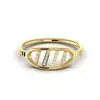 Bread Hobo Symbol 1.60 Grams 18Kt Solid Gold Diamond Ring for Ladies