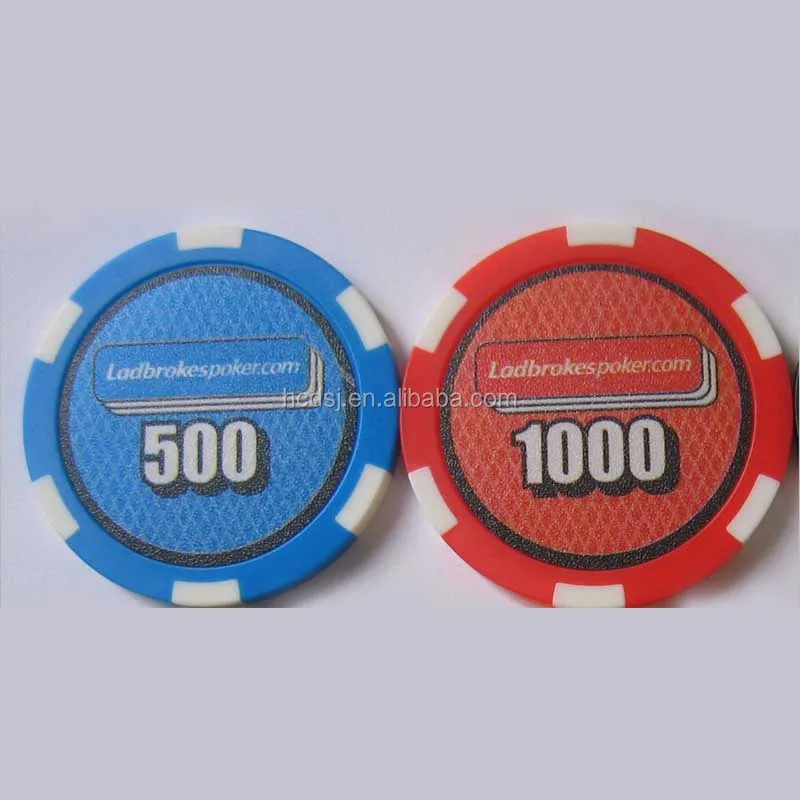 6 Plastic Casino Tokens Mockup 11.5g Plastic Casino Chip