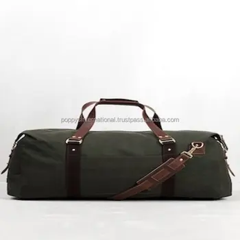 leather canvas duffle bag