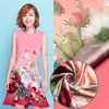 Flora rose sun flower cartoon Printed Funny Logo Print textile Batik Printing Cotton satin polyester Crepe Wholesale Supply OEM