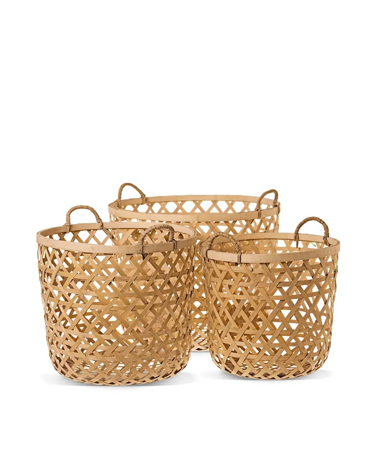 Modern Design Bamboo Flower Pot Plant Pot 100 Natural Bamboo Basket Woven Buy Bamboo Basket