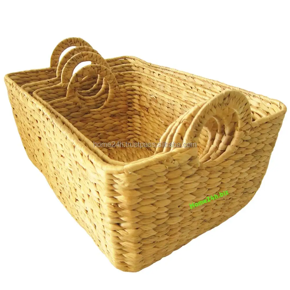 Water Hyacinth Handwoven Crafts Vietnam Baskets Buy Woven Laundry