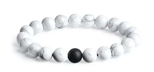 Natural Stone Matte Onyx Howlite Turquoise Bracelets Marble Natural Stone Matte Onyx Howlite Turquoise Bracelets Marble Beads For Men And