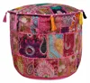 Maniona Bohemian 18 x 14" Storage Ottoman Patchwork Moroccan Pouf Wholesale Foot Stool