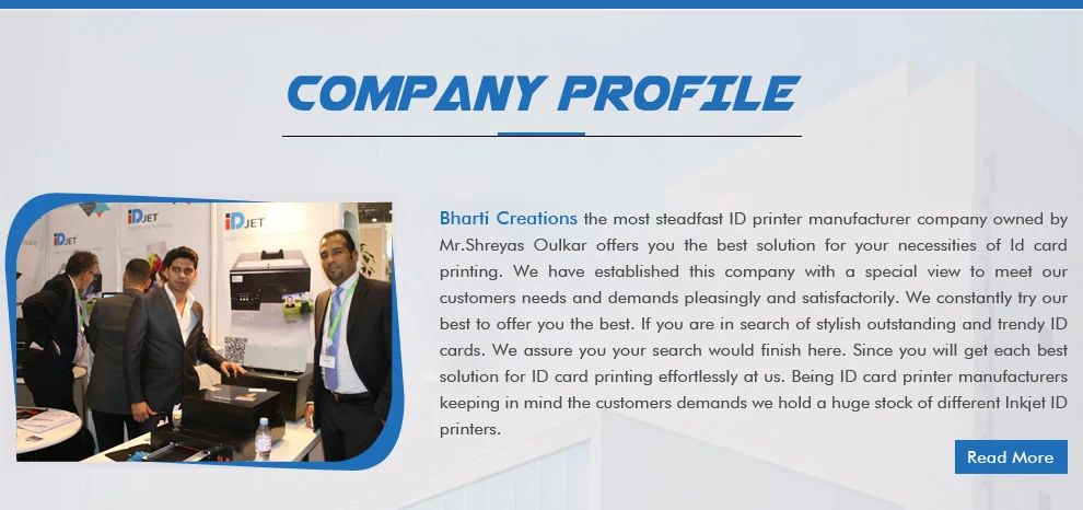 BHARTI CREATIONS - INKJET Automatic ID Card Printer,Blank PVC Plastic Card