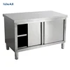 Stainless Steel Sink Kitchen Table Commercial Worktable Chiller Restaurant Equipment Work Table