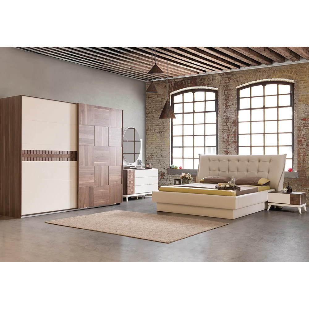 Berrak Walnut White Ekru Bedroom Furniture Set High Quality Berrak Walnut White Ekru Bedroom Furniture Set High Quality