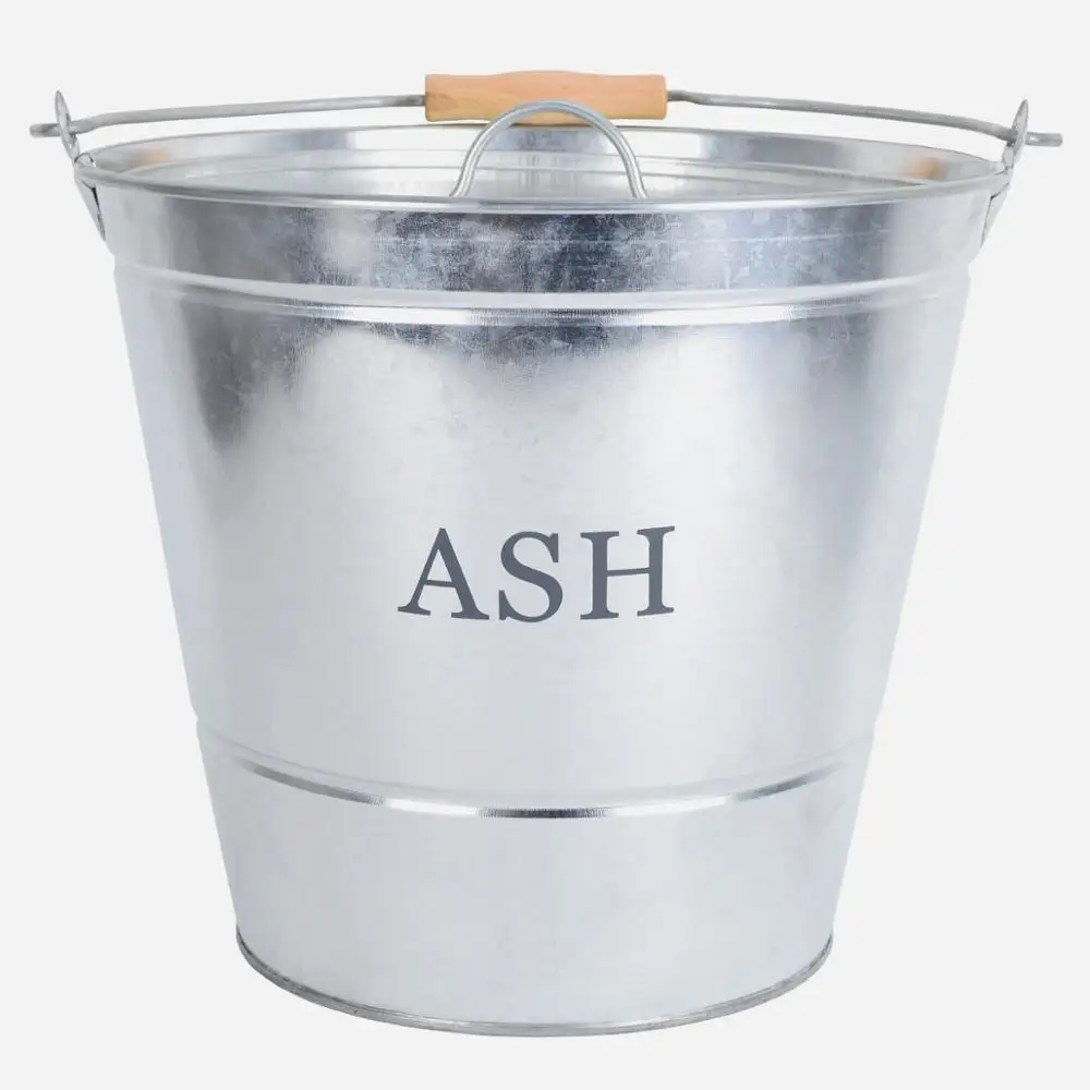 Metal Material Galvanized Fireplace Bucket Round Ash Bucket Buy