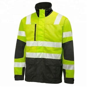 Fluorescent Water & Oil Resistant/Safety Hi Vis Workwear Uniform Jacket/ With Reflective Stripes Fluorescent Water & Oil Resistant/Safety Hi Vis Workwear Uniform Jacket/ With Reflective Stripes