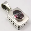 925 sterling silver natural granite gemstone high quality fine silver pendant