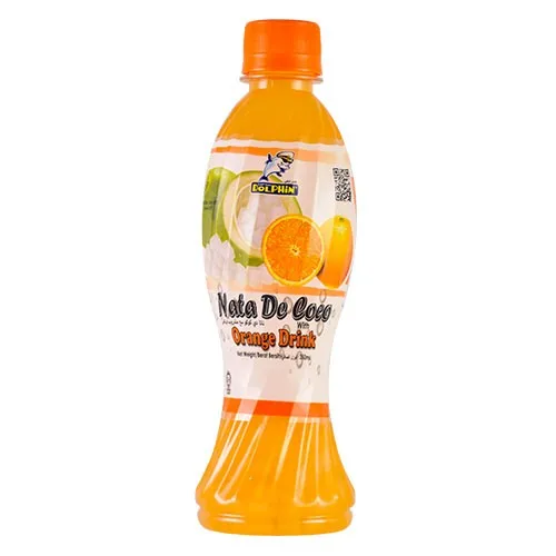 350ml delicious orange flavor juice drink with nata de coco