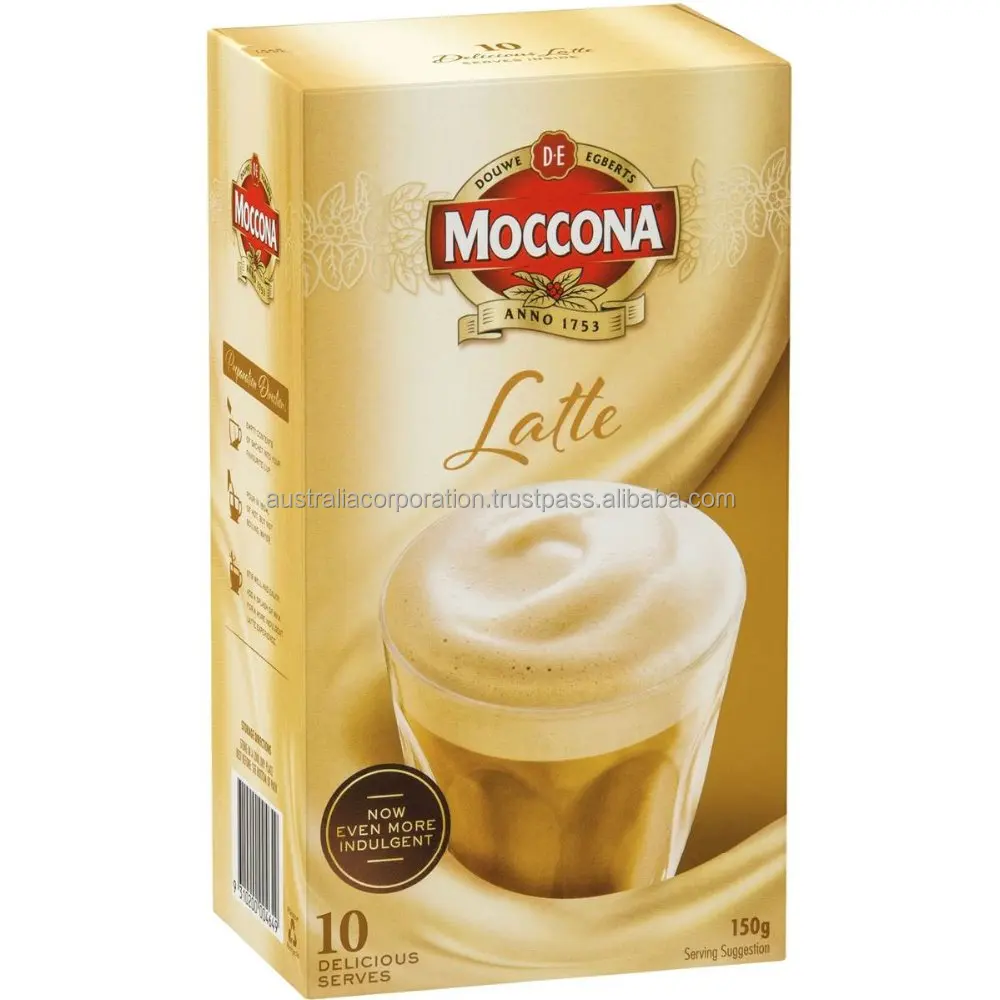 moccona coffee strong cappuccino instant coffee sachets 10 pack