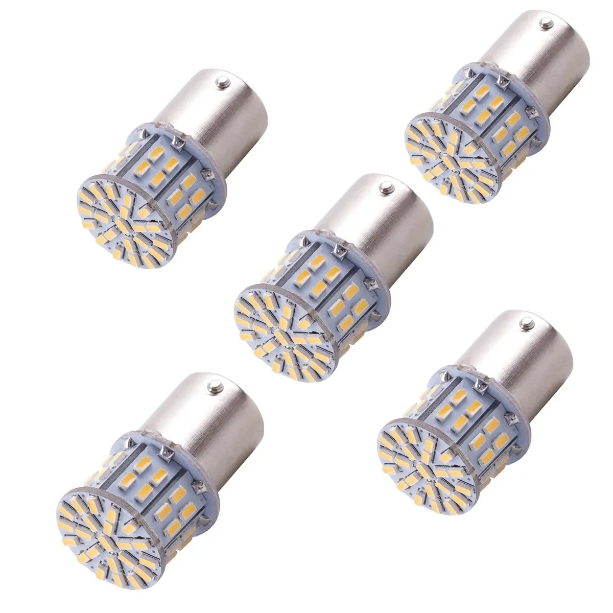 KAFEEK 10/× Super Bright 1156 1141 1003 7506 BA15S 50-3014SMD LED Bulbs 12 Volt RV Camper Interior Lights Warm White KF-10074