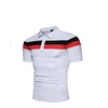 New Out Class Unique Whole-Sale Men's Polo Shirts, Summer Fashion Personality Casual Slim Short Sleeve Patchwork Bulk Order