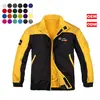 iGift No MOQ Design Your Own Branding Screen Printing Logo Light Weight Yellow OEM Custom Motorcycle Man Jacket