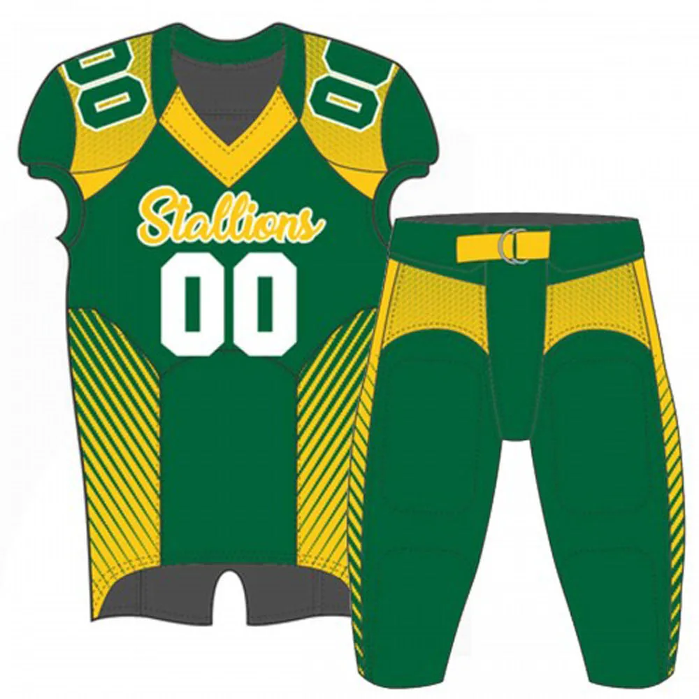 Source Black jerseys with green and pants 6 Panel American football on  m.